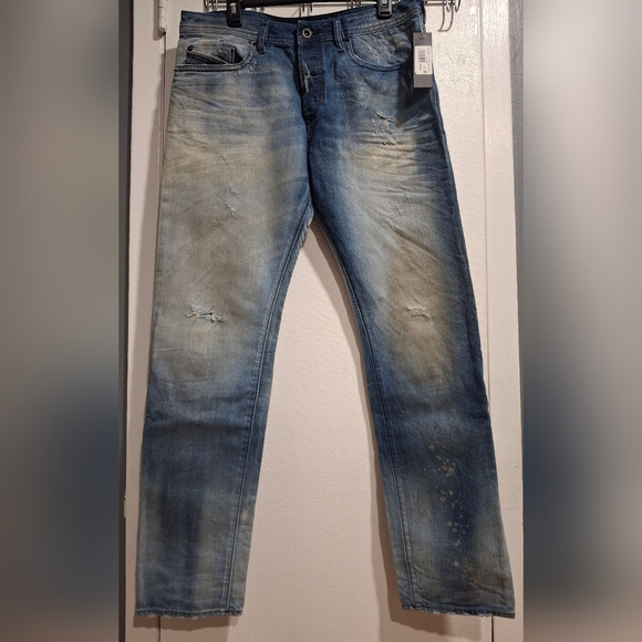 Diesel Industry Men's Relaxed Fit Blue Jeans.size 34 - Picture 2 of 10
